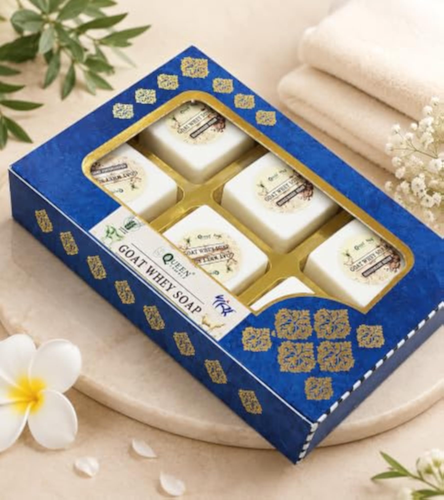 Goat Whey Handmade Herbal Soap, Pack of 6 x 25g